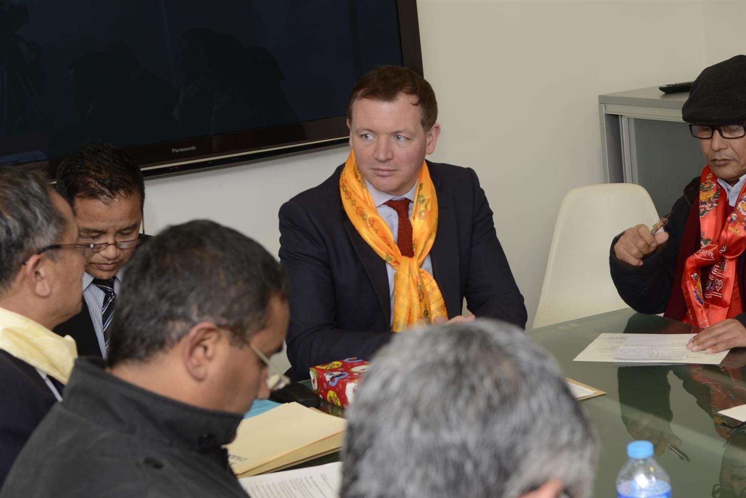 MP Damian Collins met with members of the National Gurkha Community at The Workshop in Folkestone in January