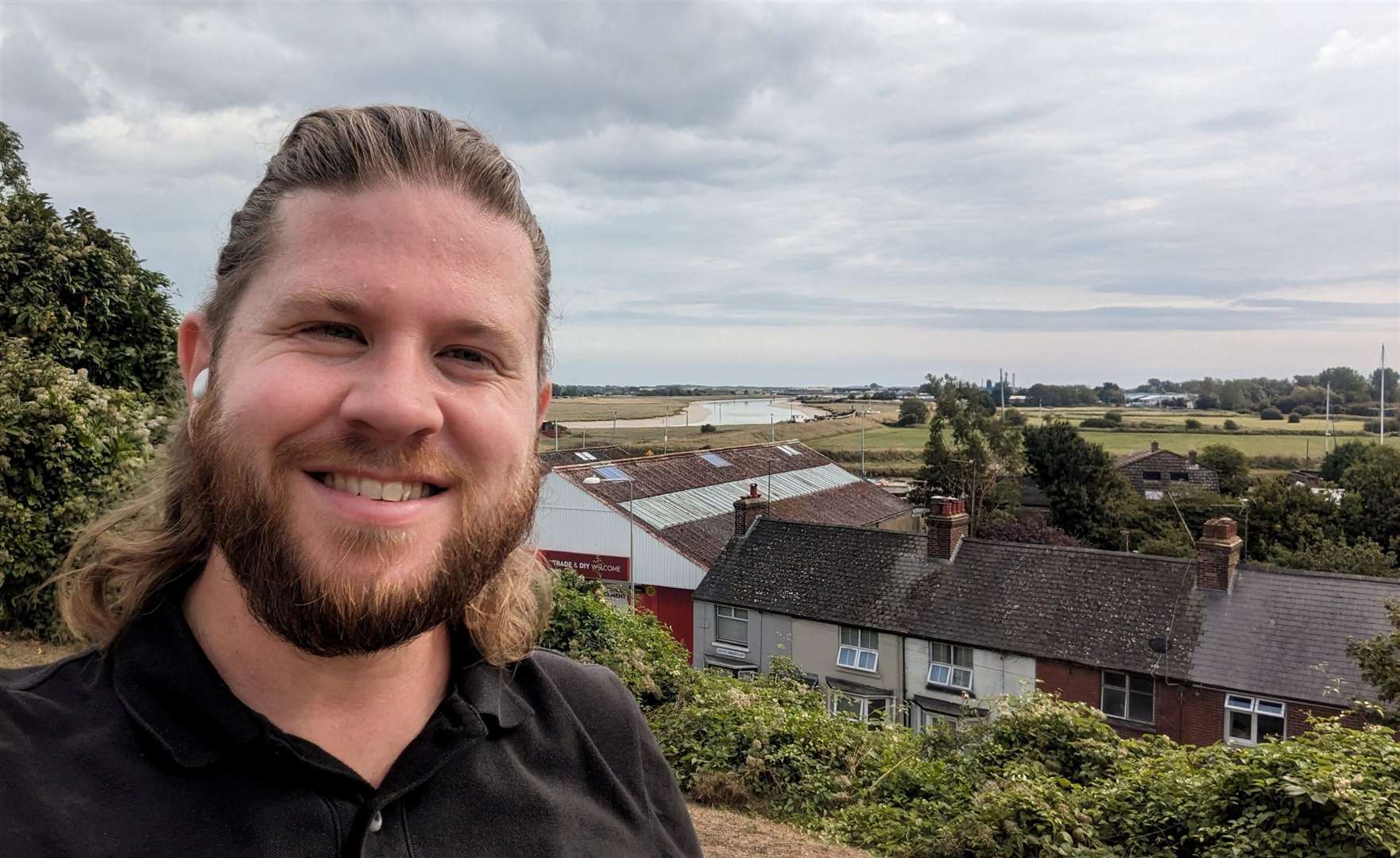 Rhys Griffiths takes in the views in Rye