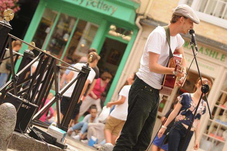 Some buskers have been stopped from performing in the Buttermarket by confused enforcement officers