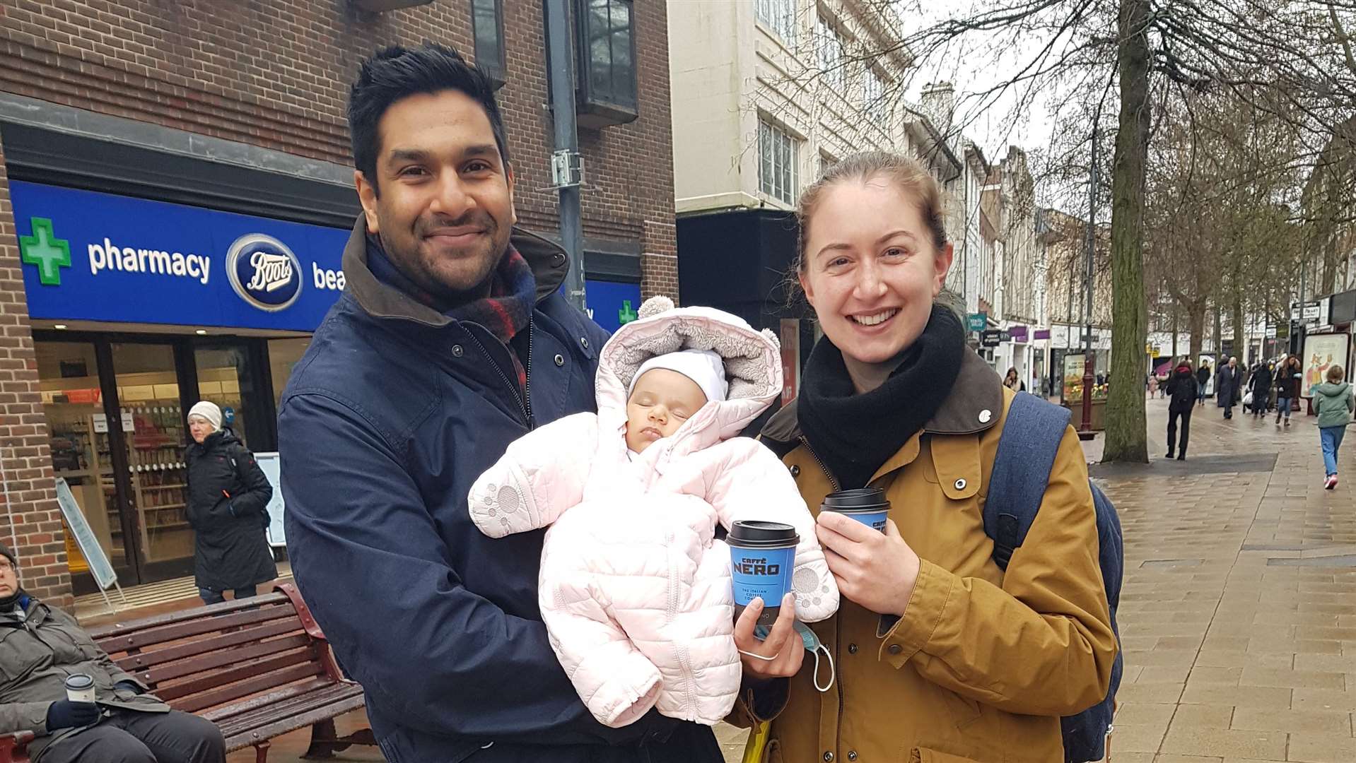 Amit Gupta and Susie Hughes had been to register the birth of baby Ayla