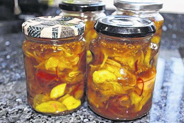 Store sweet cucumber pickle for a later date