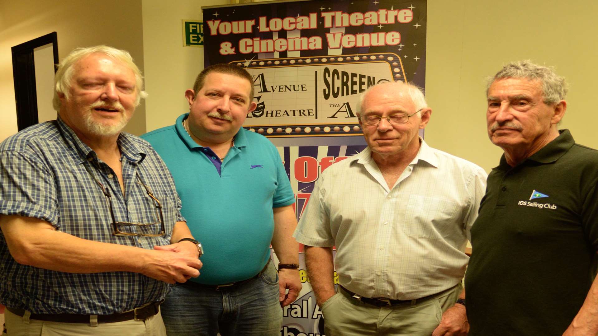 Sittingbourne Director Ken Rowles chats with Simon Clark, Stan Hampshire and Tim Bell at the screening of the film