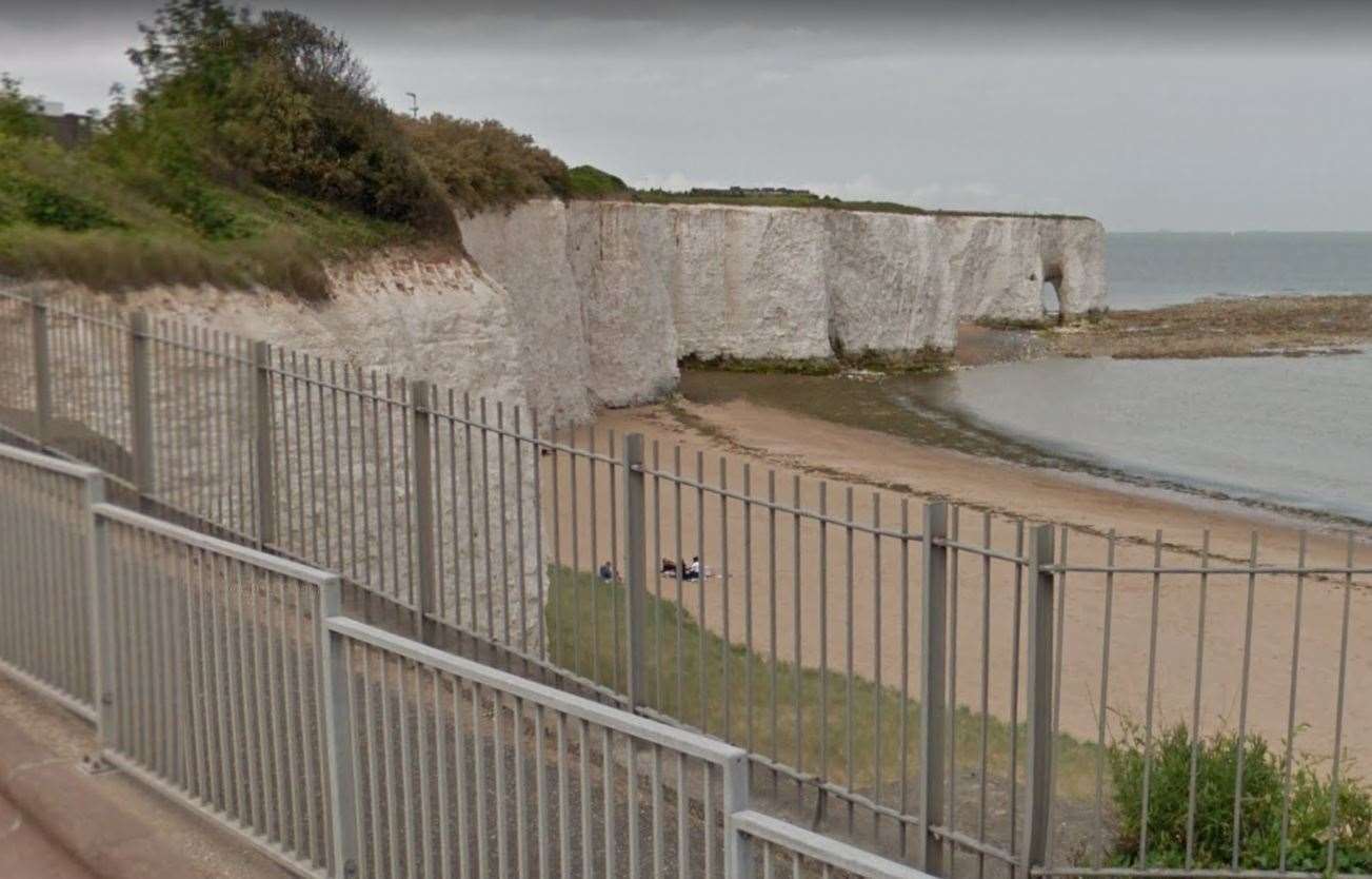 The child was stuck in a cave near Kingsgate Bay in Broadstairs Pic: Google