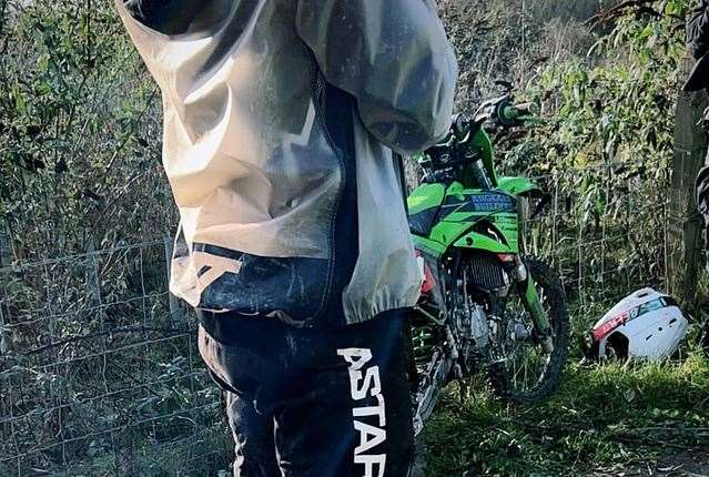 Kent Police's RPU detained a biker who "goaded them" in Snodland. Picture: Kent Police