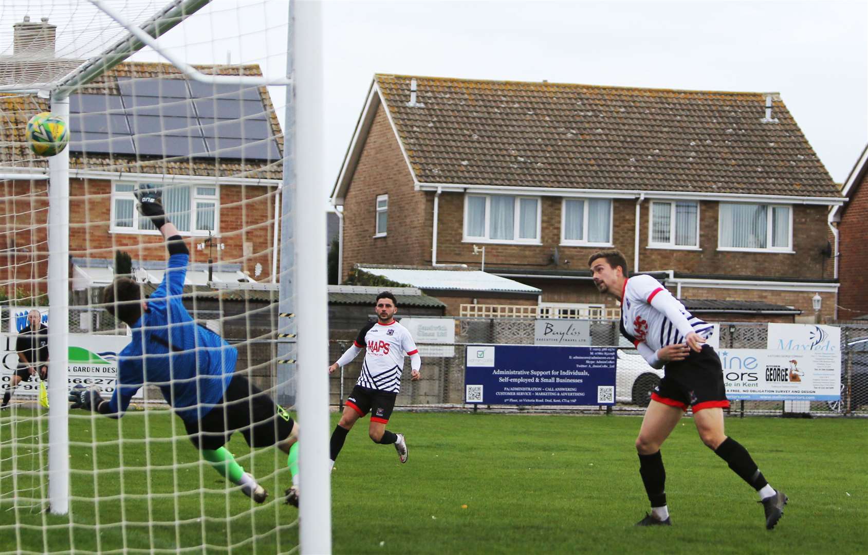 Billy Munday heads Deal Town's opener. Picture: Paul Willmott