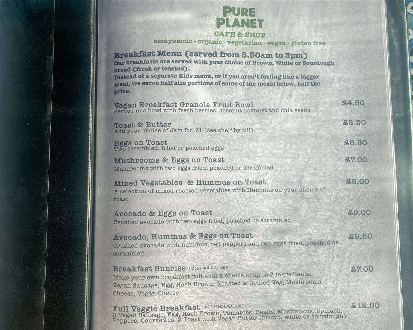 The entire menu is fully vegetarian and vegan