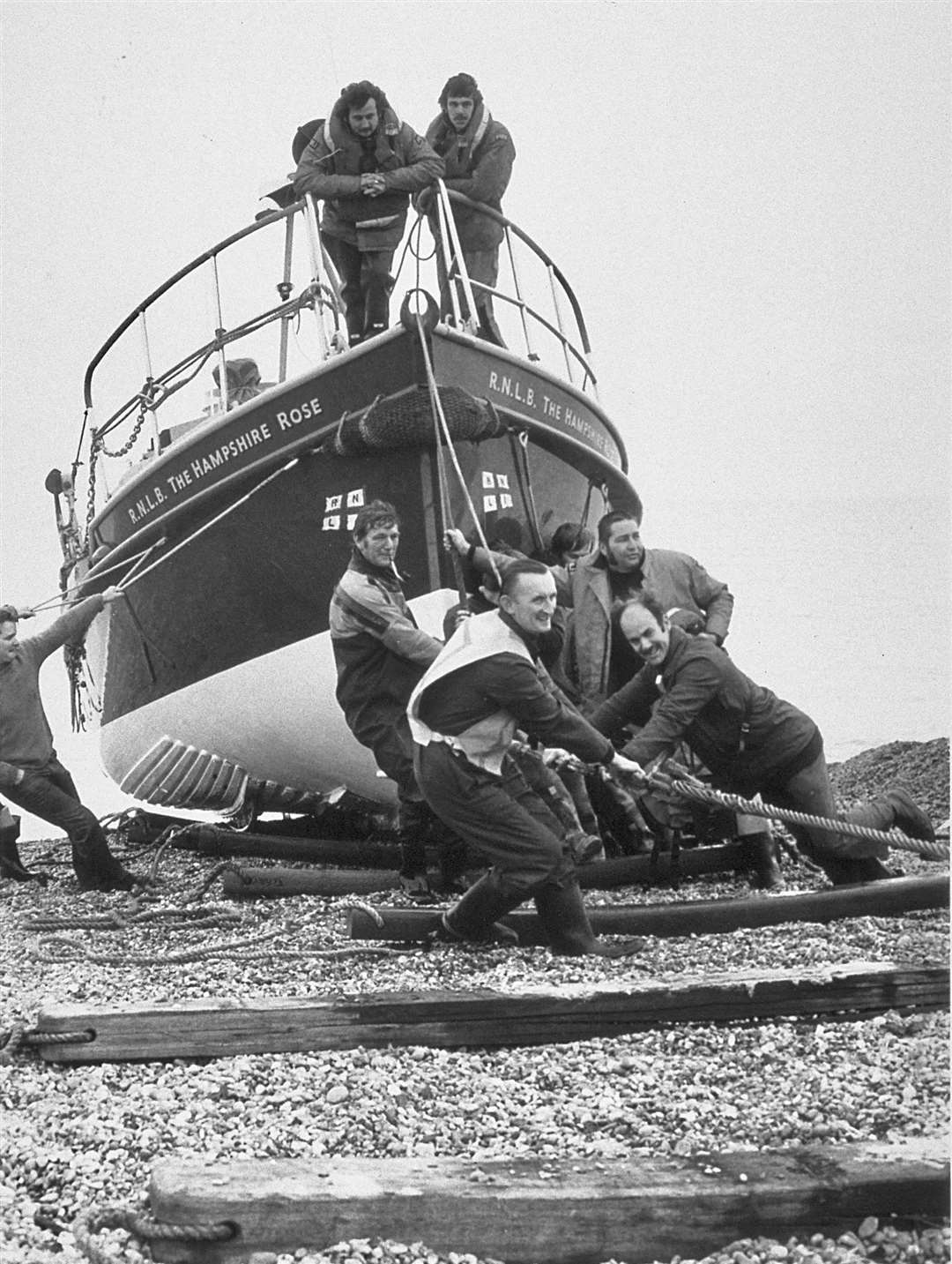 The Hampshire Rose lifeboat, pictured in 1980, was withdrawn from Walmer RNLI 30 years ago