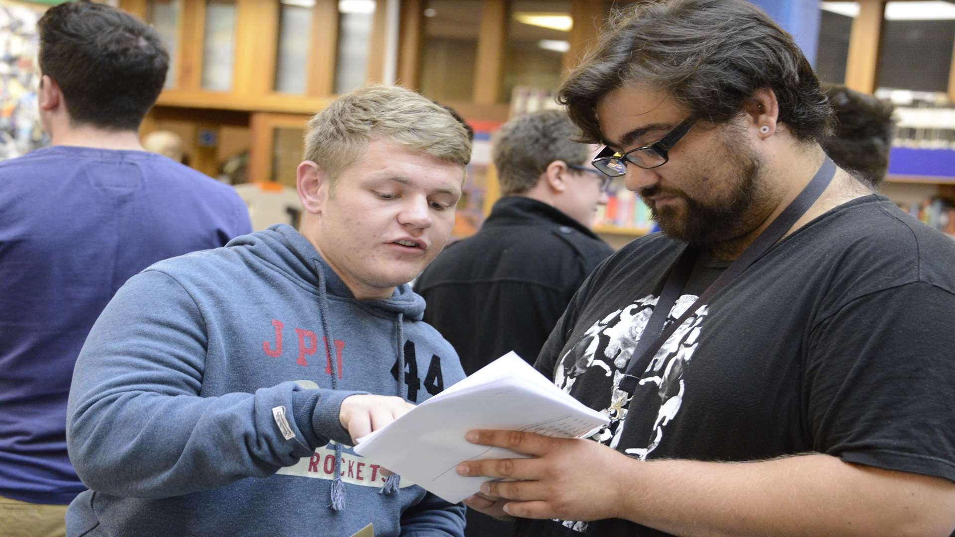 Norton Knatchbull pupil Lewis Cowell checks his options with Head of Chemistry Robin McNicoll