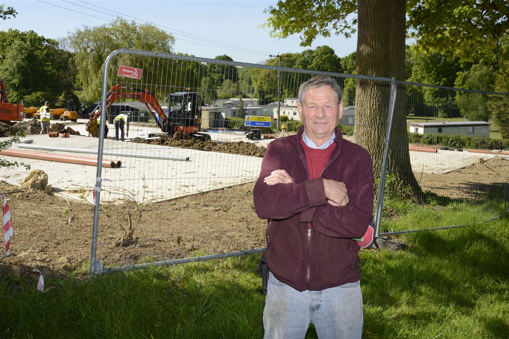 Kent Turkeys owner Tony Fleck is pictured at the site where the hedge was removed