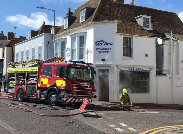 Firefighters at the scene. Picture: Paul Barlow.