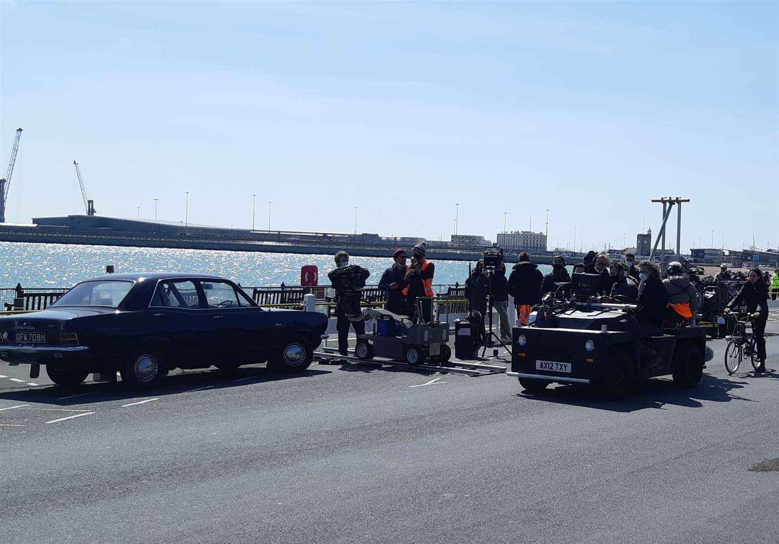 1970s vehicles are used in the seafront set as a treat for classic car enthusiasts - if they can get to them...