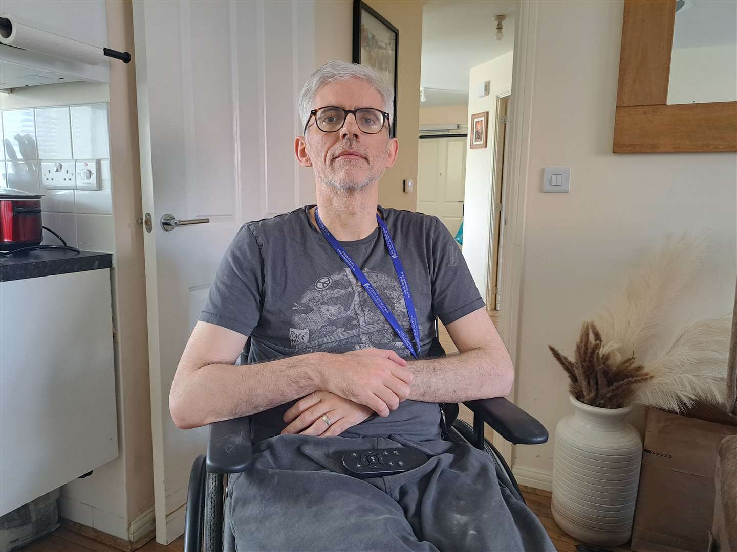 MS sufferer Christian Rolfe has recently had an operation for bowel cancer
