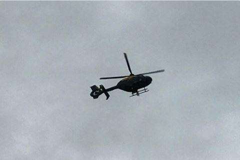 Police helicopter. Stock picture