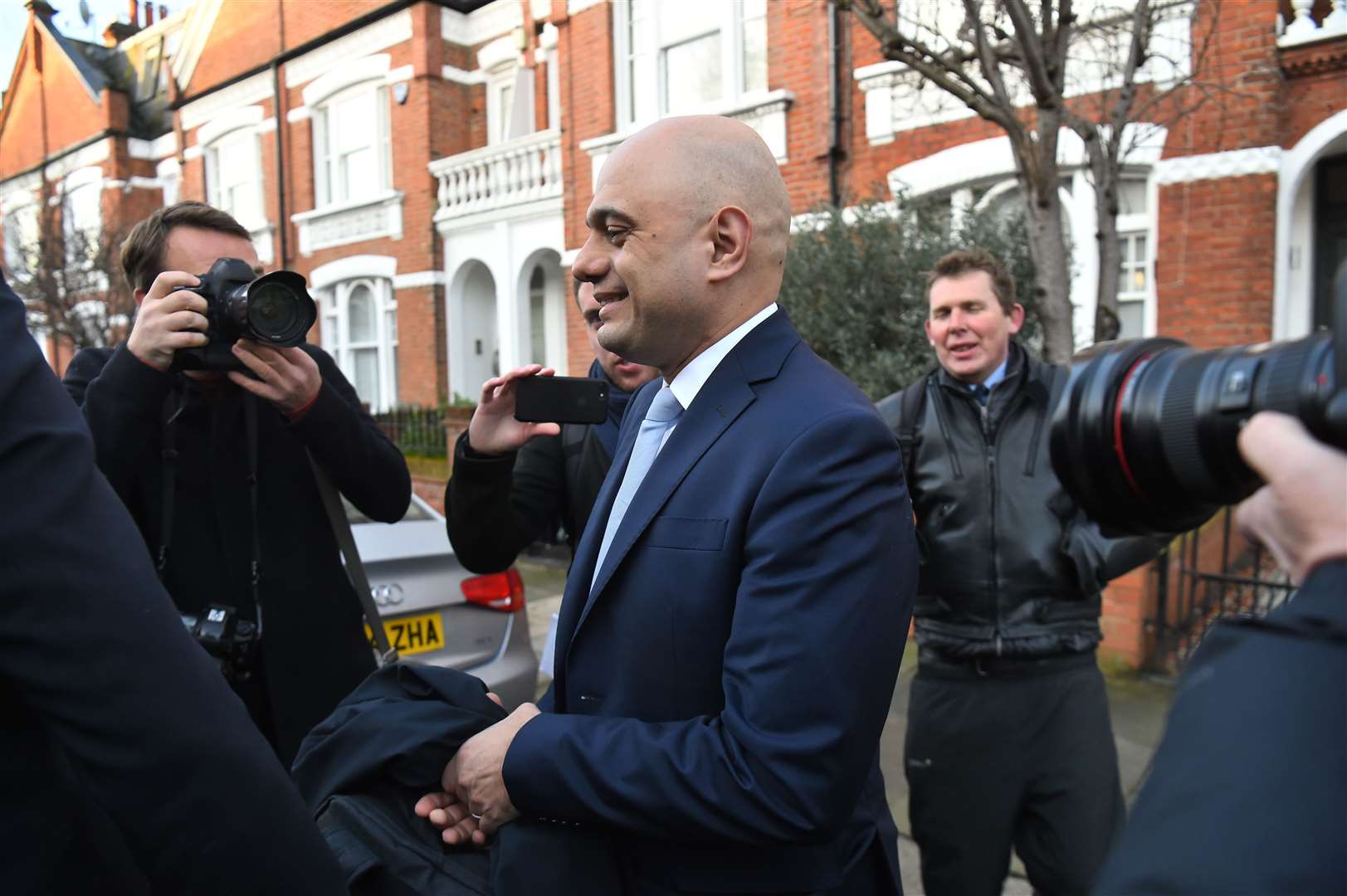 Former chancellor Sajid Javid leaving his home following the Cabinet reshuffle (Kirsty O’Connor/PA)