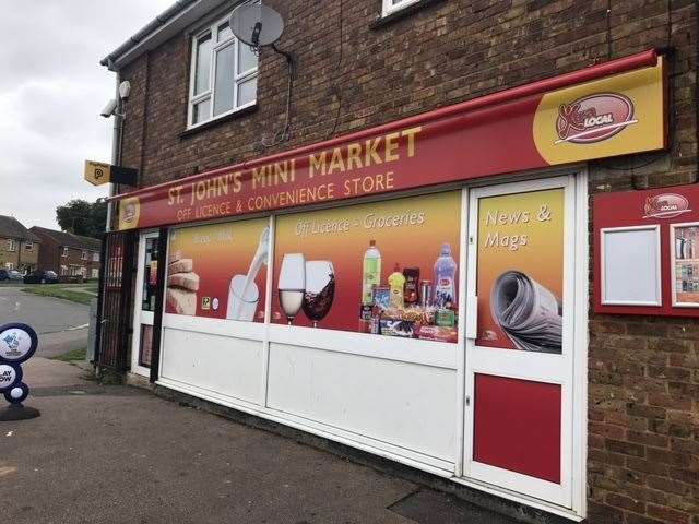 St John's Mini Market in St John's Avenue, Sittingbourne, which was robbed at knife point last month