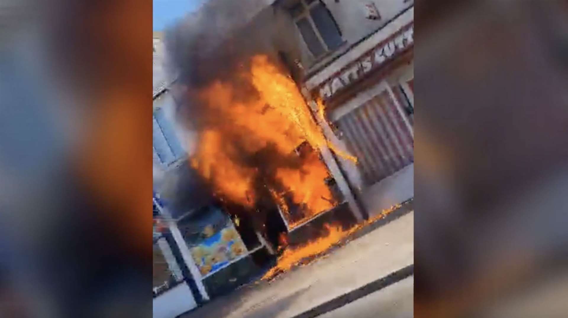 A fire has broken out at a kebab shop in Herne Bay