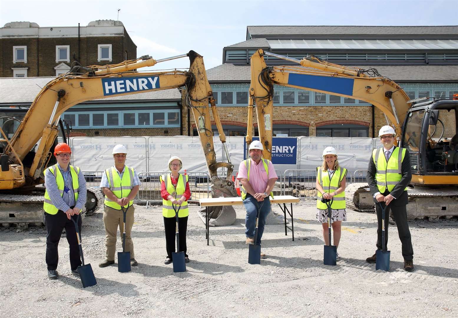 The ground-breaking ceremony in 2021 for The Charter development Picture: Gravesham council