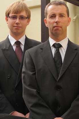 Funeral director Stephen Gay and his son David