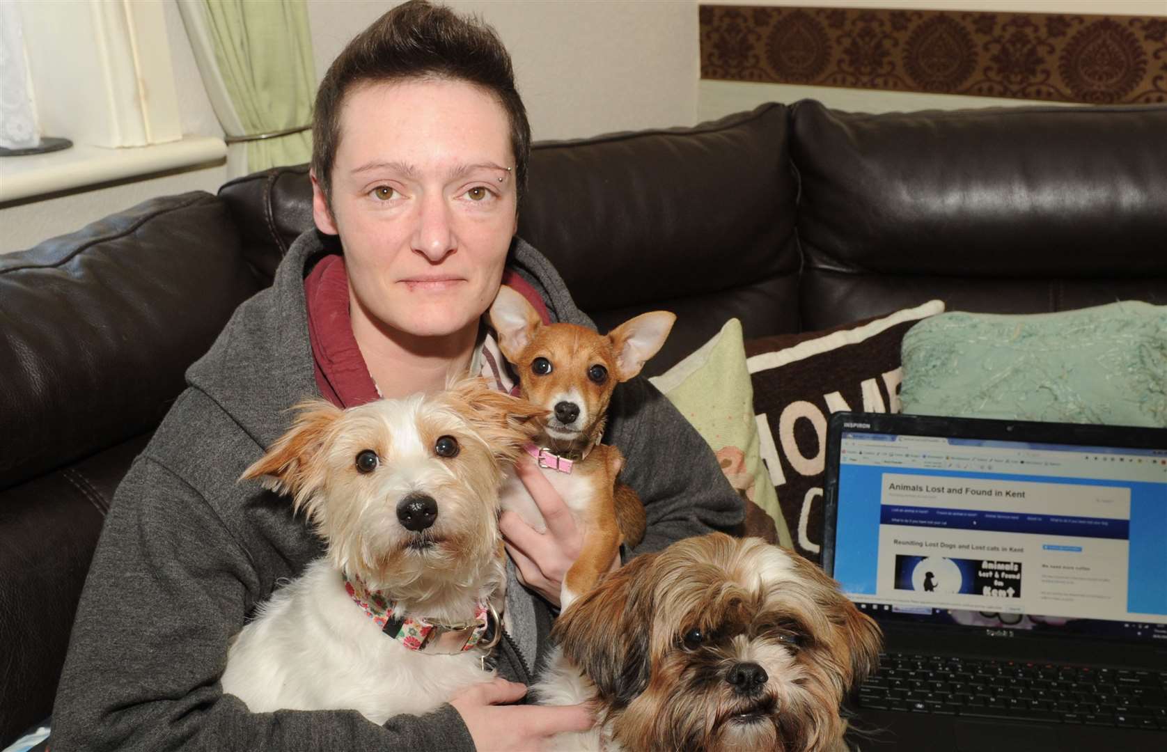 Rescue group chief Natasha McPhee with her pets