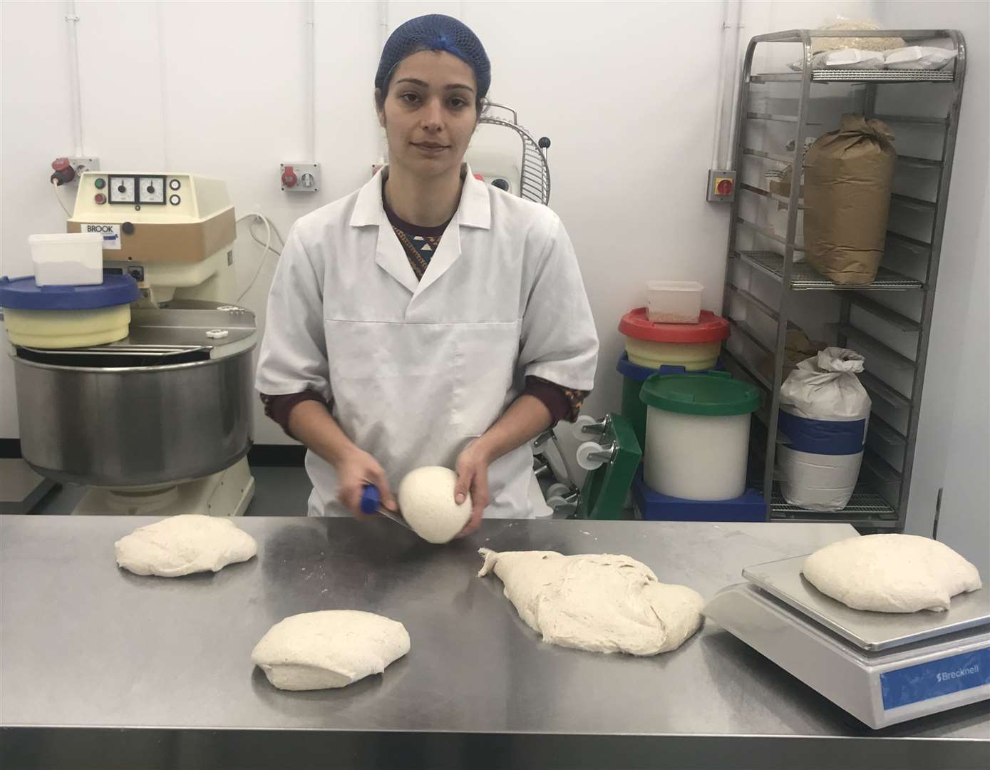Tabitha prepares dough