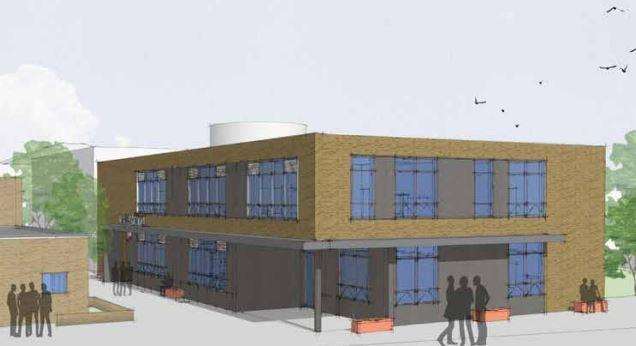Artist impression of the new building at Rochester Math School (3405592)