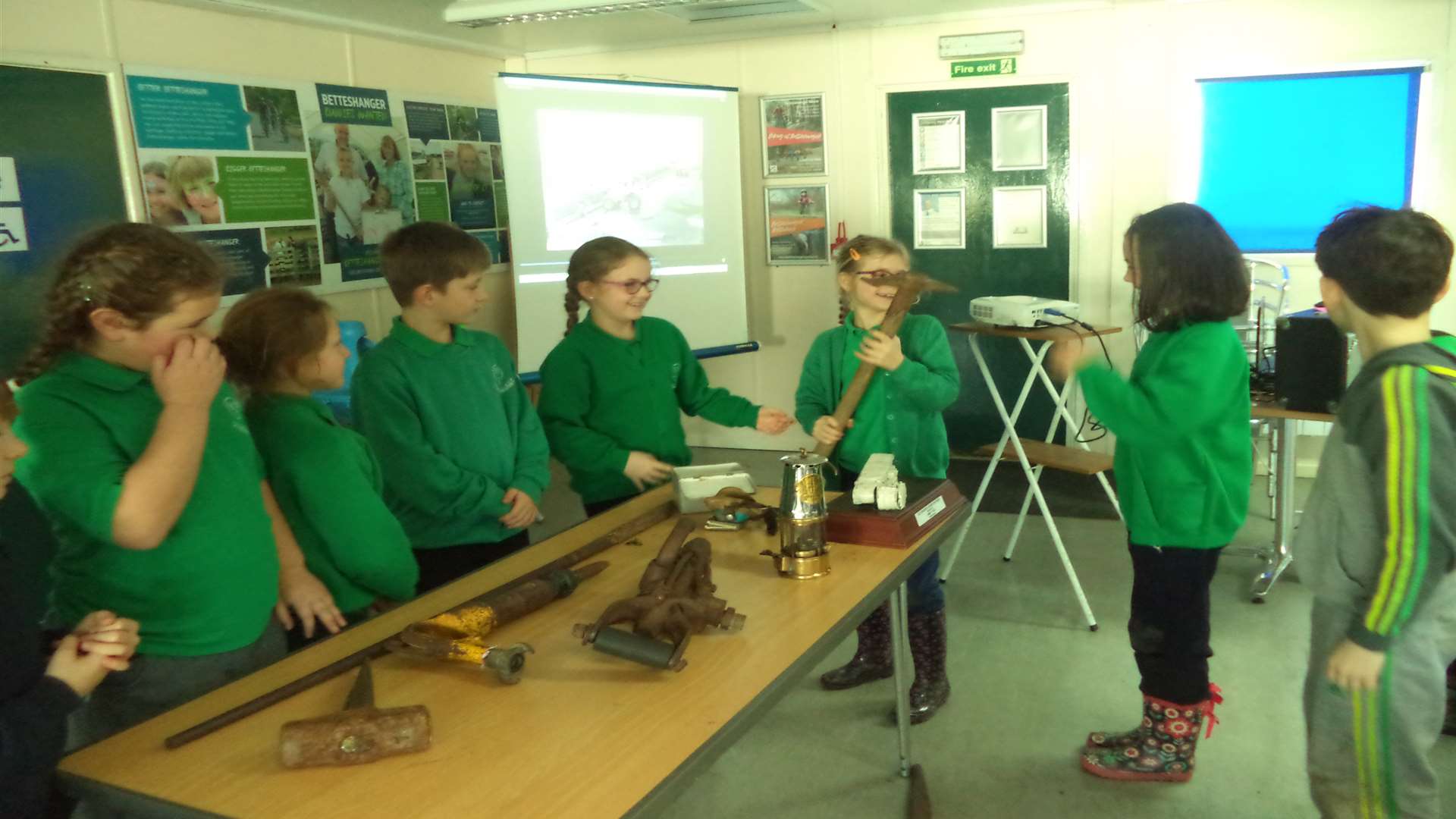 Hornbeam Primary School pupils looked at mining artefacts at Betteshanger Country Park in Sholden near Deal