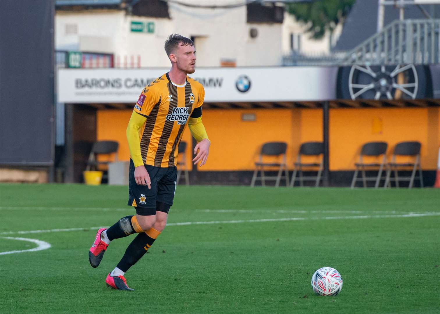 Robbie Cundy in action for Cambridge United where he spent the first part of the season on loan Picture: Simon Lankester