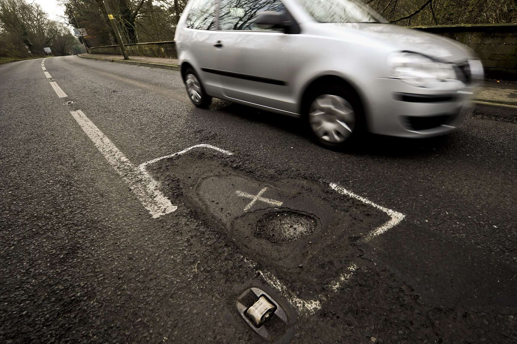 A typical pothole