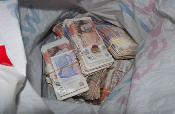 Thousands of pounds in cash was also seized. Picture: Kent Police.