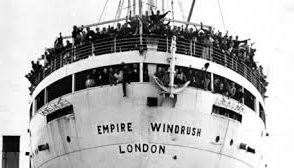 The first group of Caribbean migrants to arrive in the UK on the HMT Windrush ship