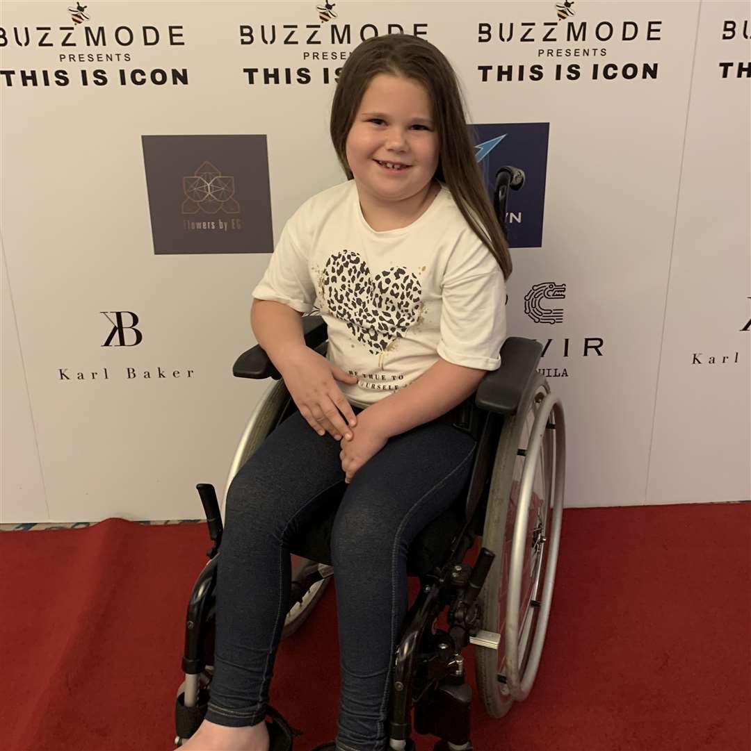 Maddison attending the ICON gala. Picture: WellChild