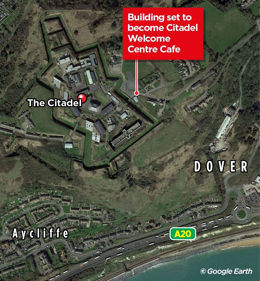 The Citadel Welcome Centre Cafe is planned for a vacant building close to the site entrance