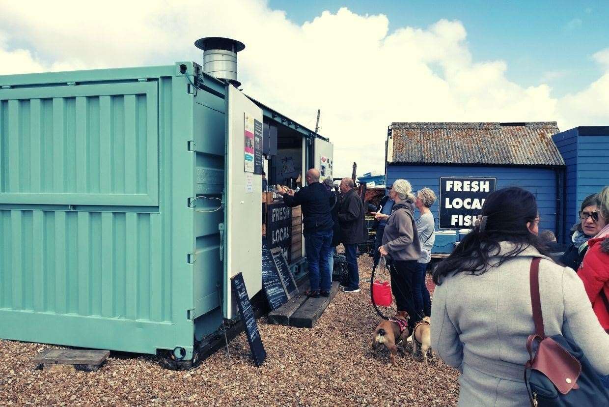 The staff of the Dungeness Snack Shack were rushed off their feet with orders