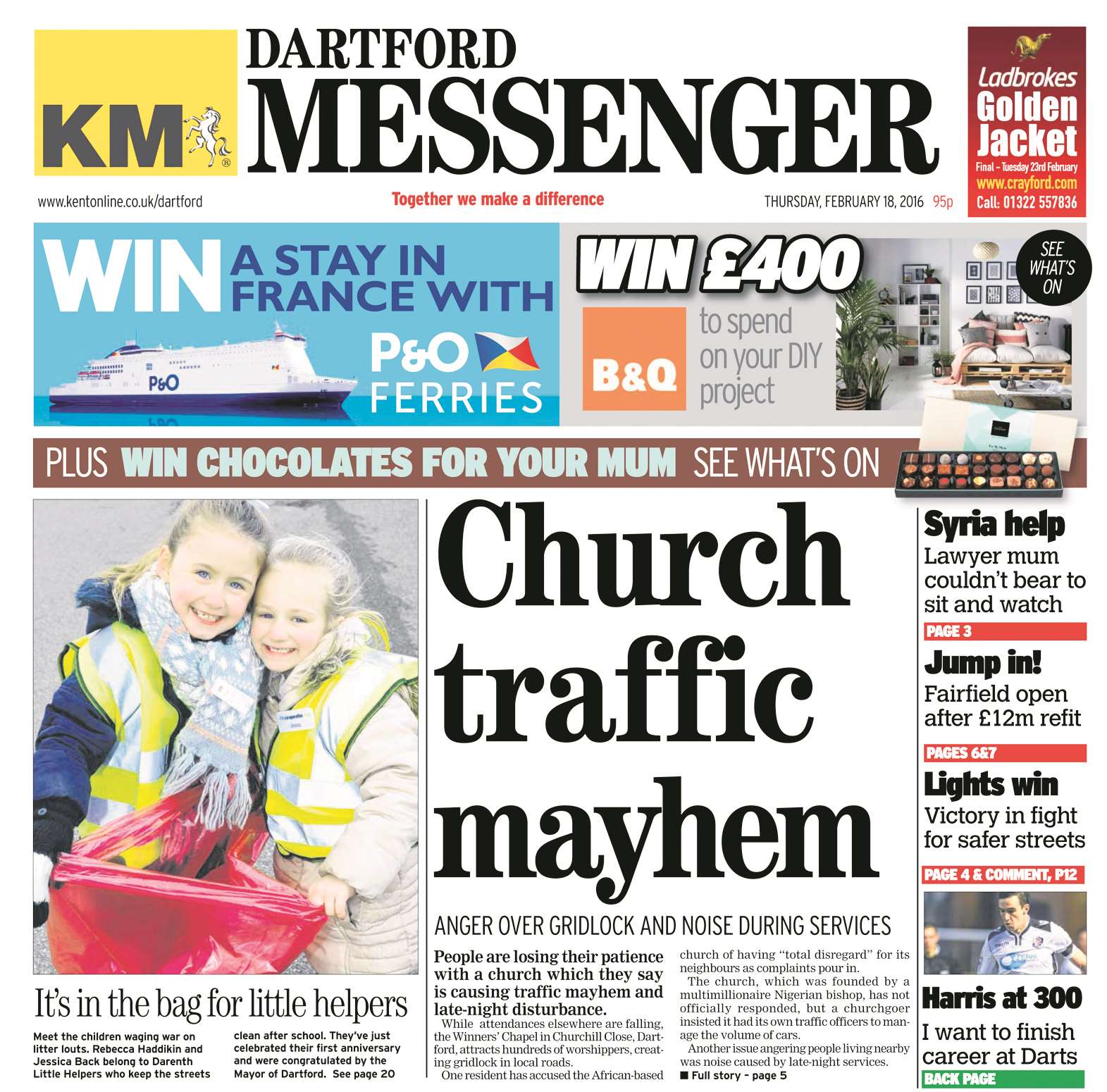 Last week's Dartford Messenger revealed the full extent of the traffic chaos surrounding Winners' Chapel.