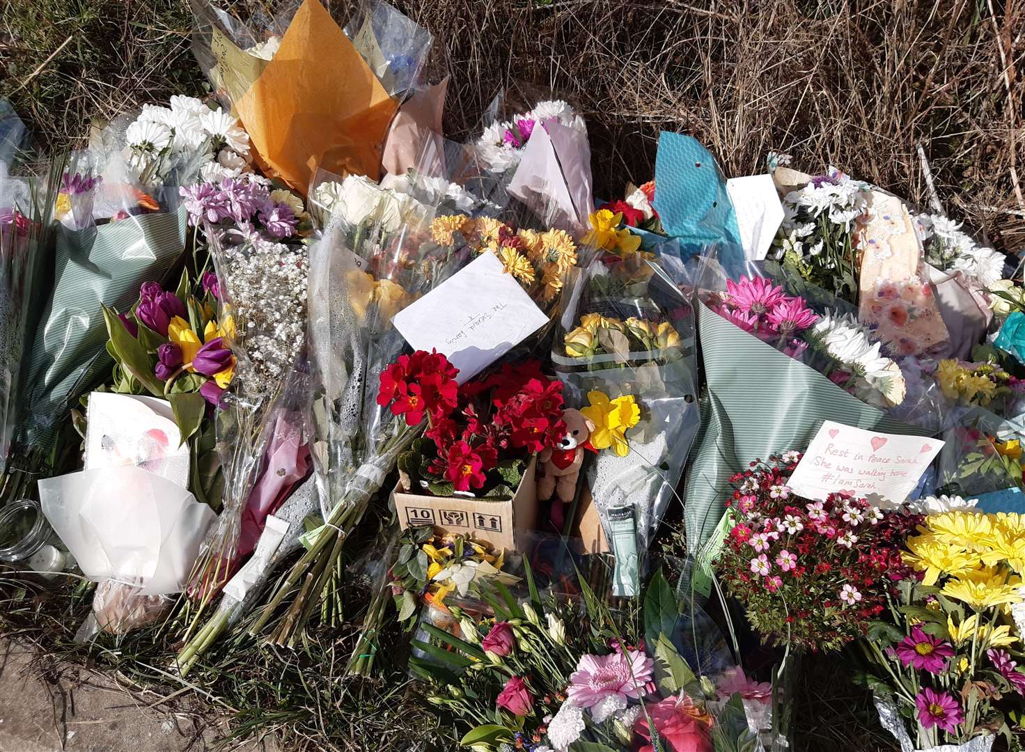 Scores of tributes have been left in Bears Lane