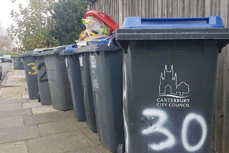 Thousands of bins have gone unemptied in Canterbury, Herne Bay and Whitstable