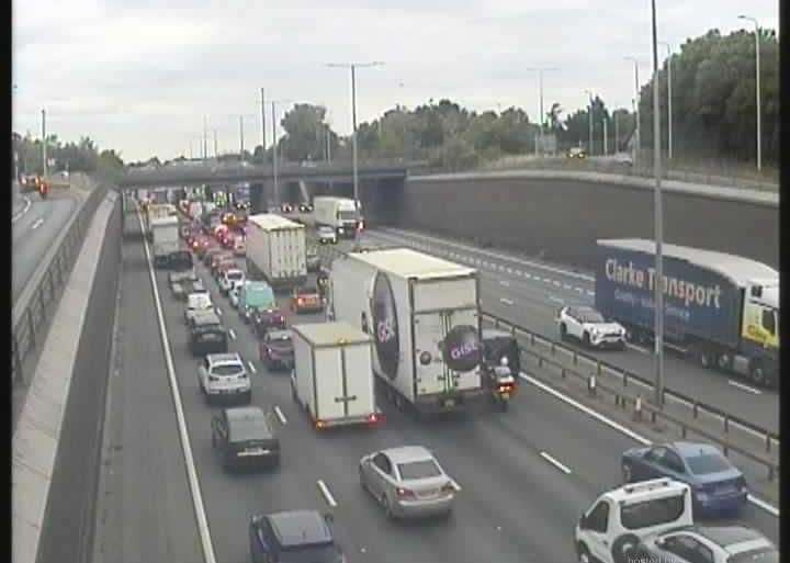 Traffic on the M25 by the Dartford Crossing. Picture: Highways England