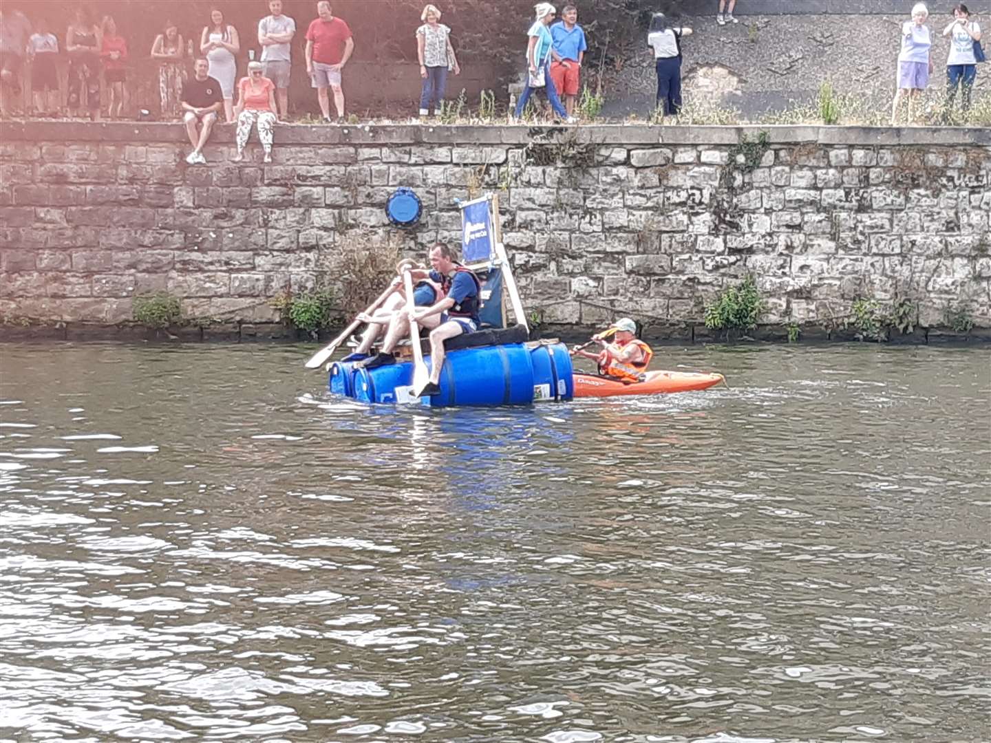 Some of the contestants in this year's raft race