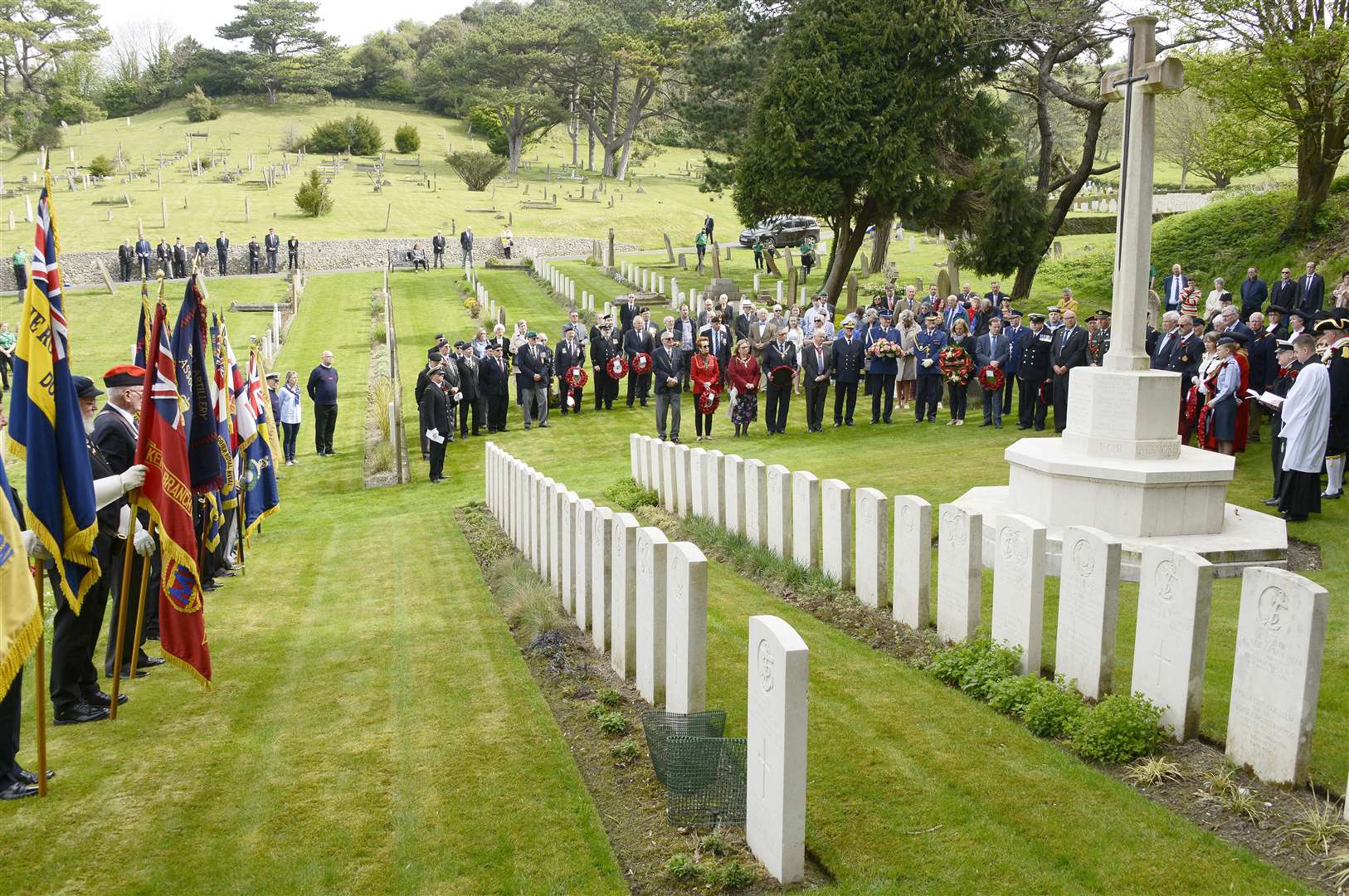 Dover St James Cemetery during a commemoration of the Zeebrugge Raid. Picture: Paul Amos