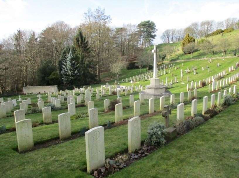 Shorncliffe Military Cemetery in Folkestone