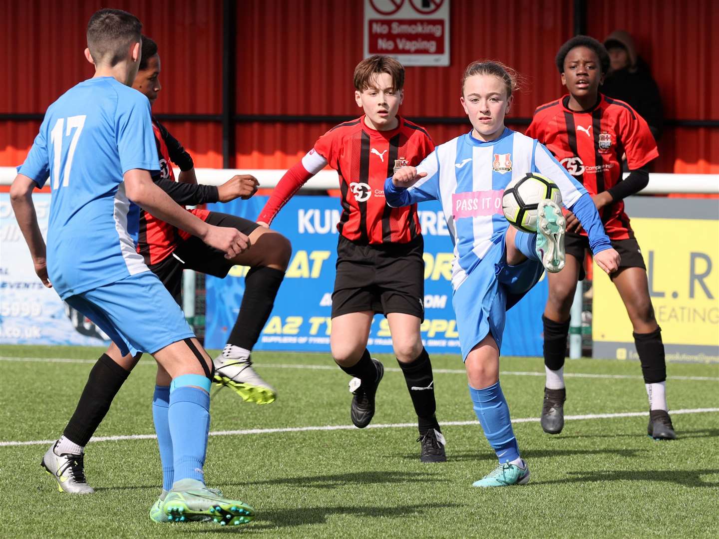 Metrogas under-13s in possession against Unique Football Academy. Picture: PSP Images