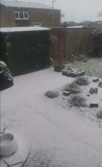 Snow has been photographed falling in Edenbridge. Picture: Justin Lisney