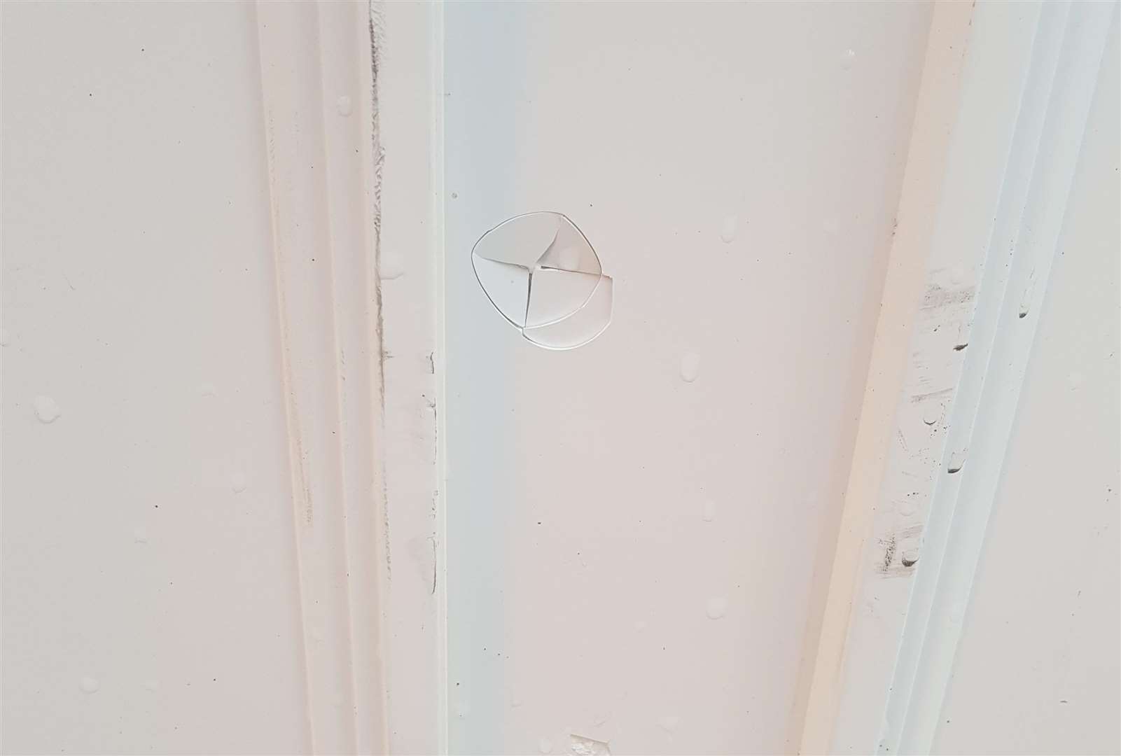 Damage to the couple's door