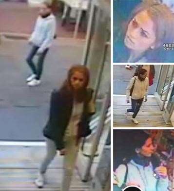 Images of the two women police would like to talk to. Credit: Kent Police