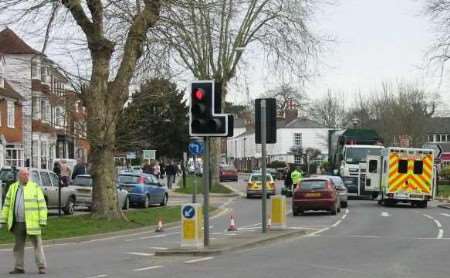 The scene of the accident in the high street on March 13