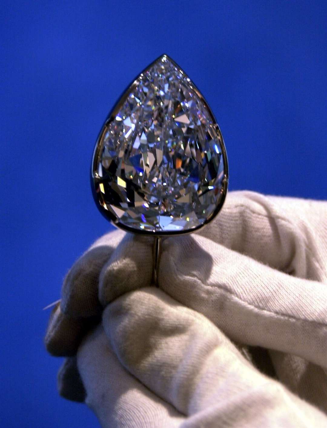 The 203-carat Millennium Star, the largest flawless pear-shaped diamond in the world. Picture: Tony Harris