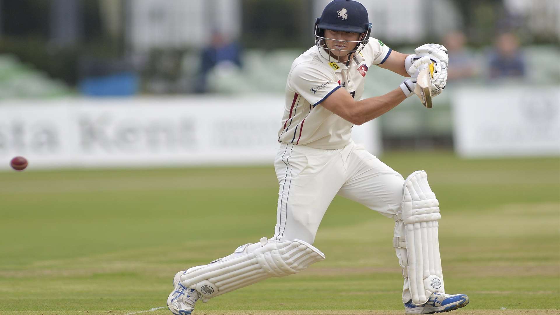 Joe Denly on his way to 152 in Kent's first innings Picture: Ady Kerry
