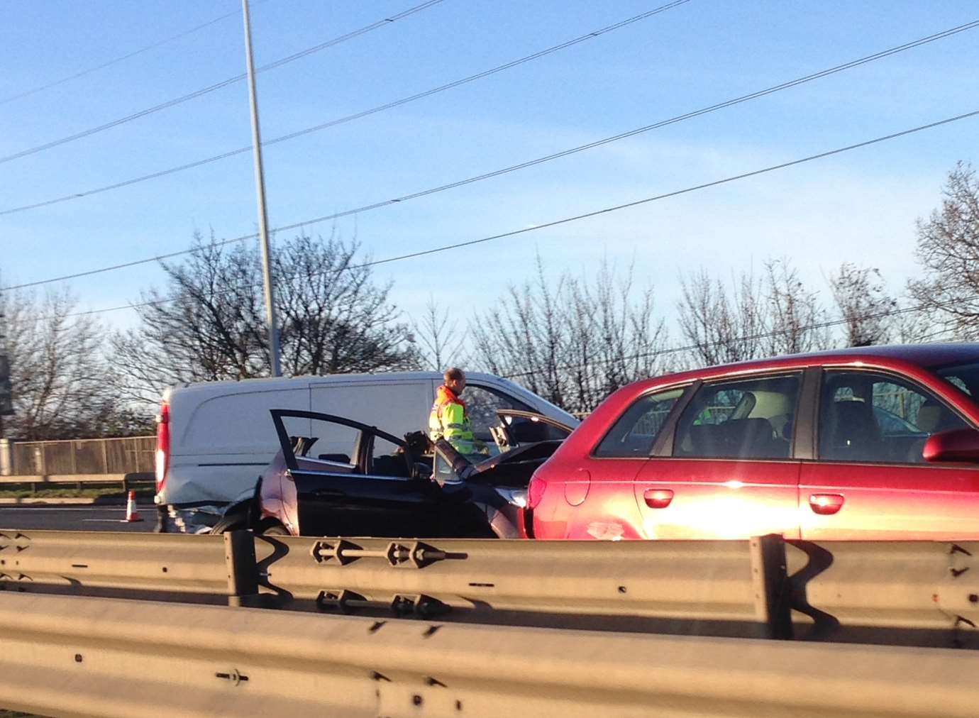 The crash on the A2 has caused delays