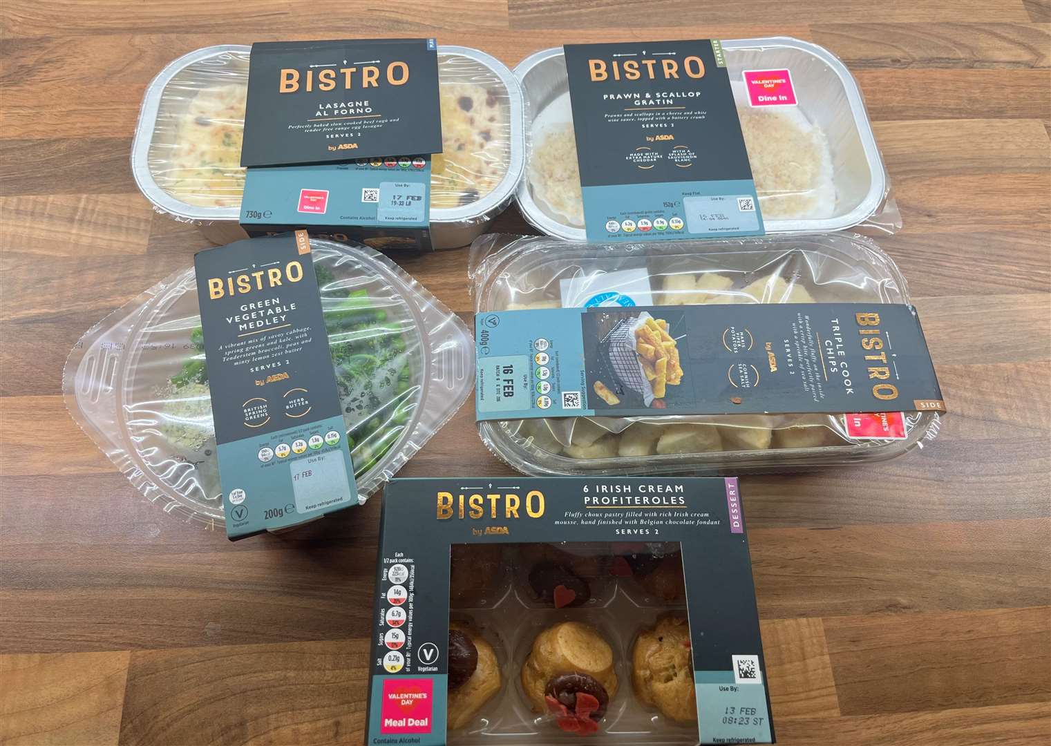 The food included in the Asda meal deal for £12