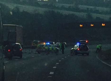 Police were called to the M2 at 8.03am.